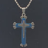 Stainless Steel Blue Cross Necklace