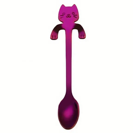 Cat Spoons - Set of Two Purple Tea/Coffee Spoons