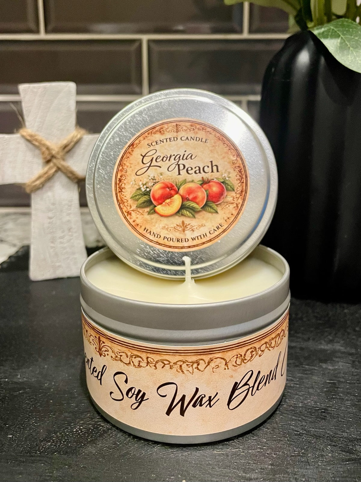 Tin 8oz - Georgia Peach Candle