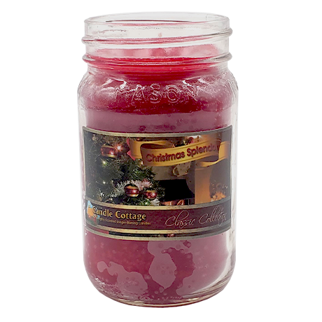 Jar - Christmas Splendor 14 oz. Mason Jar Colored Candle