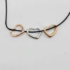 Tri Colored Heart Necklace