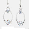 Crystal Oval Drop Earrings