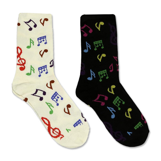 Women's Socks- Music Notes 2 Pair