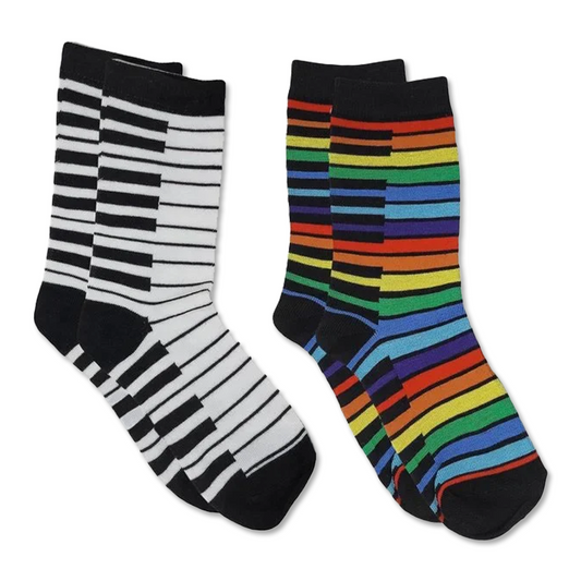 Women's Socks- Piano Keys 2 Pair