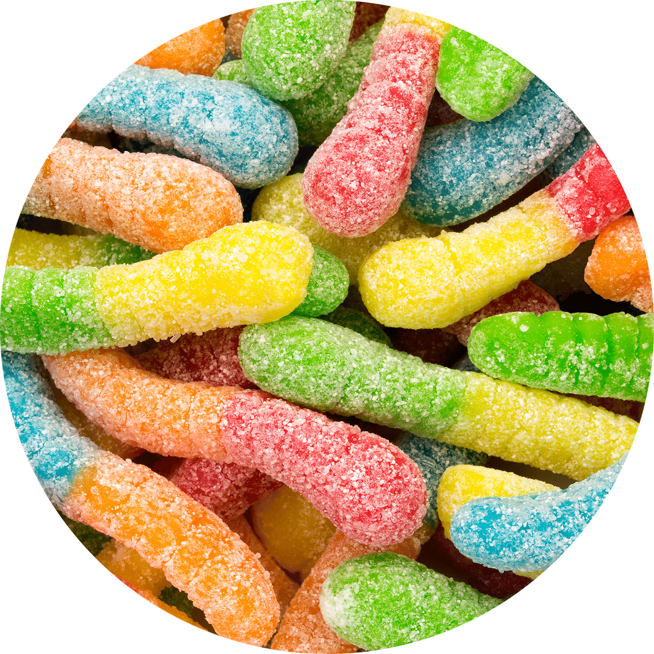 Gummi Worms Assorted Mini Sour Fruit 4.5 lb. bag