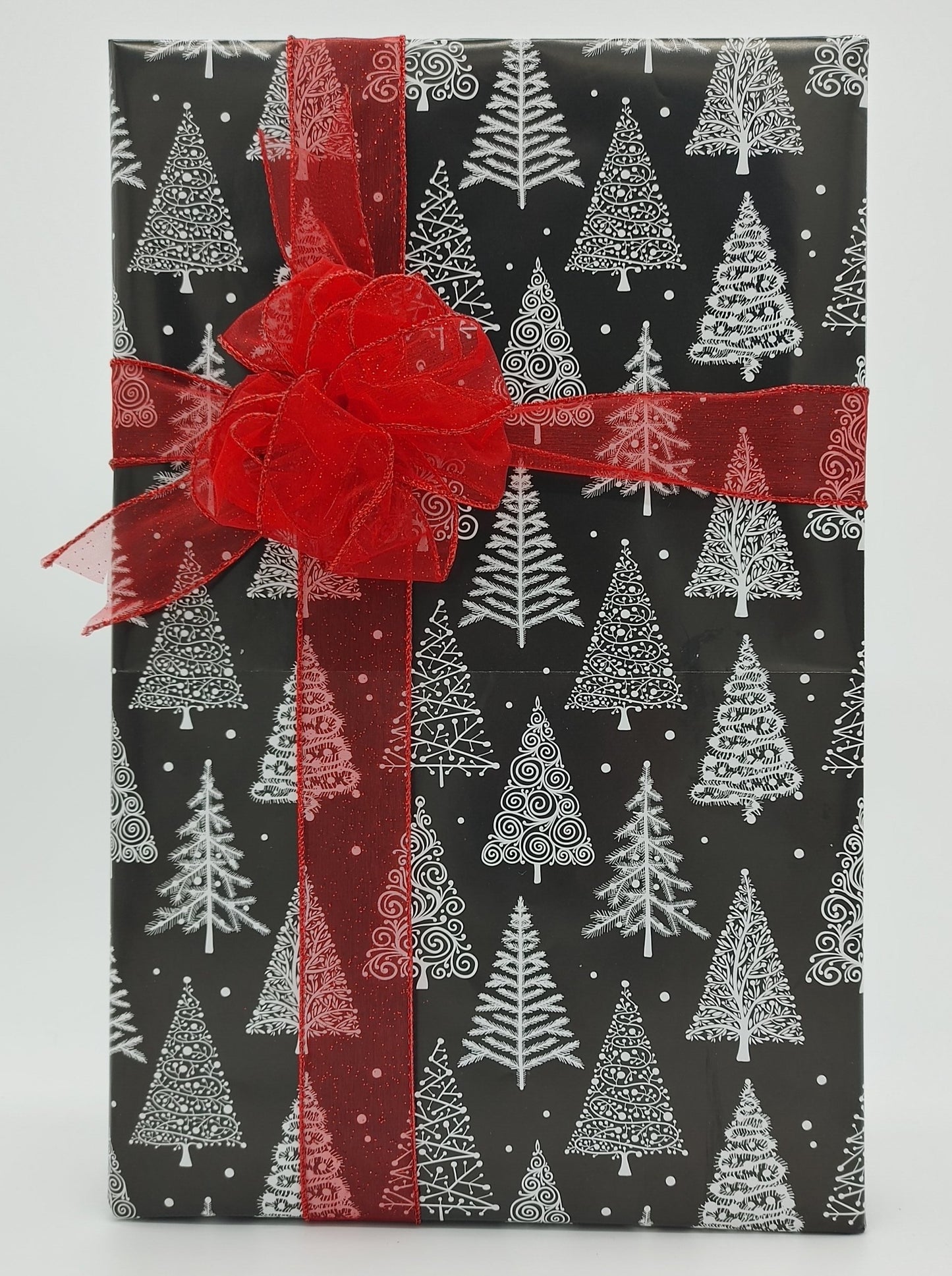 Christmas Tree Wrapping Paper Reversible with Two Designs