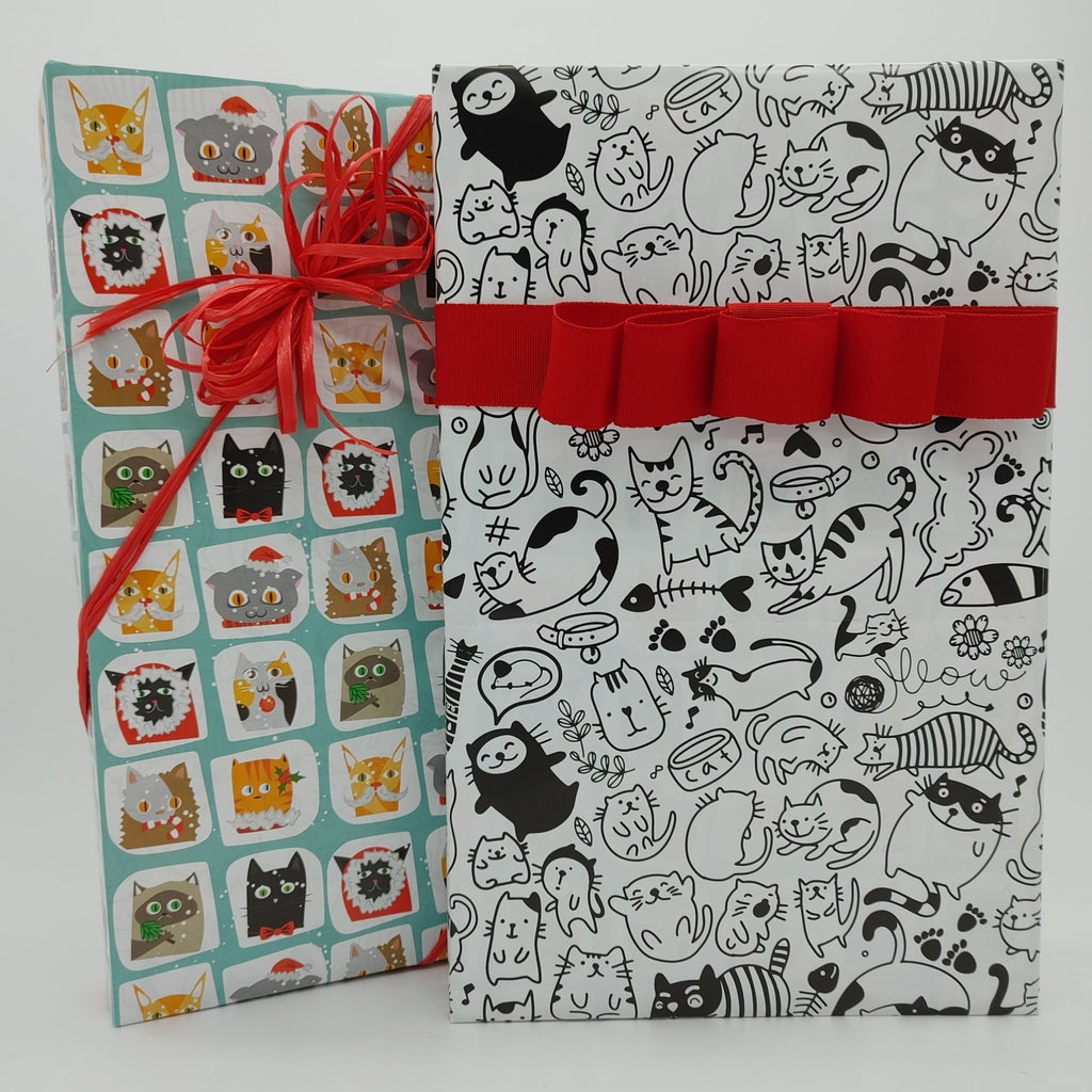 Cats and Kittens Wrapping Paper Reversible with a Holiday and All Occasion Designs
