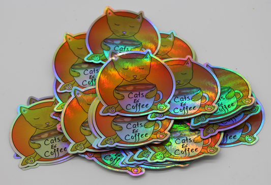 Cats & Coffee Sticker