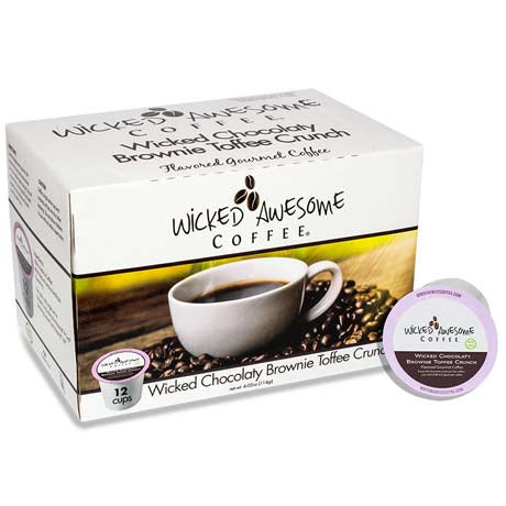 Coffee - Wickedly Chocolatey Brownie Toffee Crunch Single Serve Cups