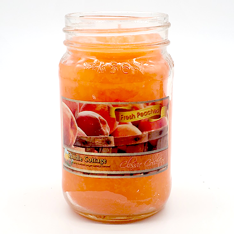 Jar - Fresh Peaches 14 oz. Mason Jar Colored Candle