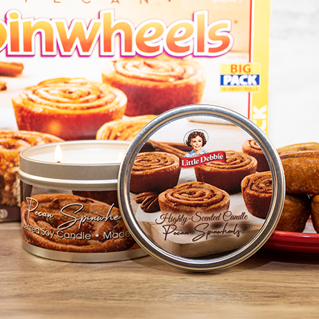 Little Debbie Pecan Spinwheels Double Wick Candle