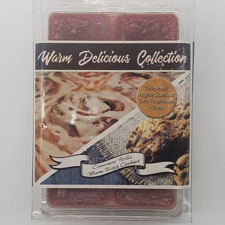Wax Melts 2-pack Cinnamon Rolls & Warm Batch Cookies Two 5oz Packages