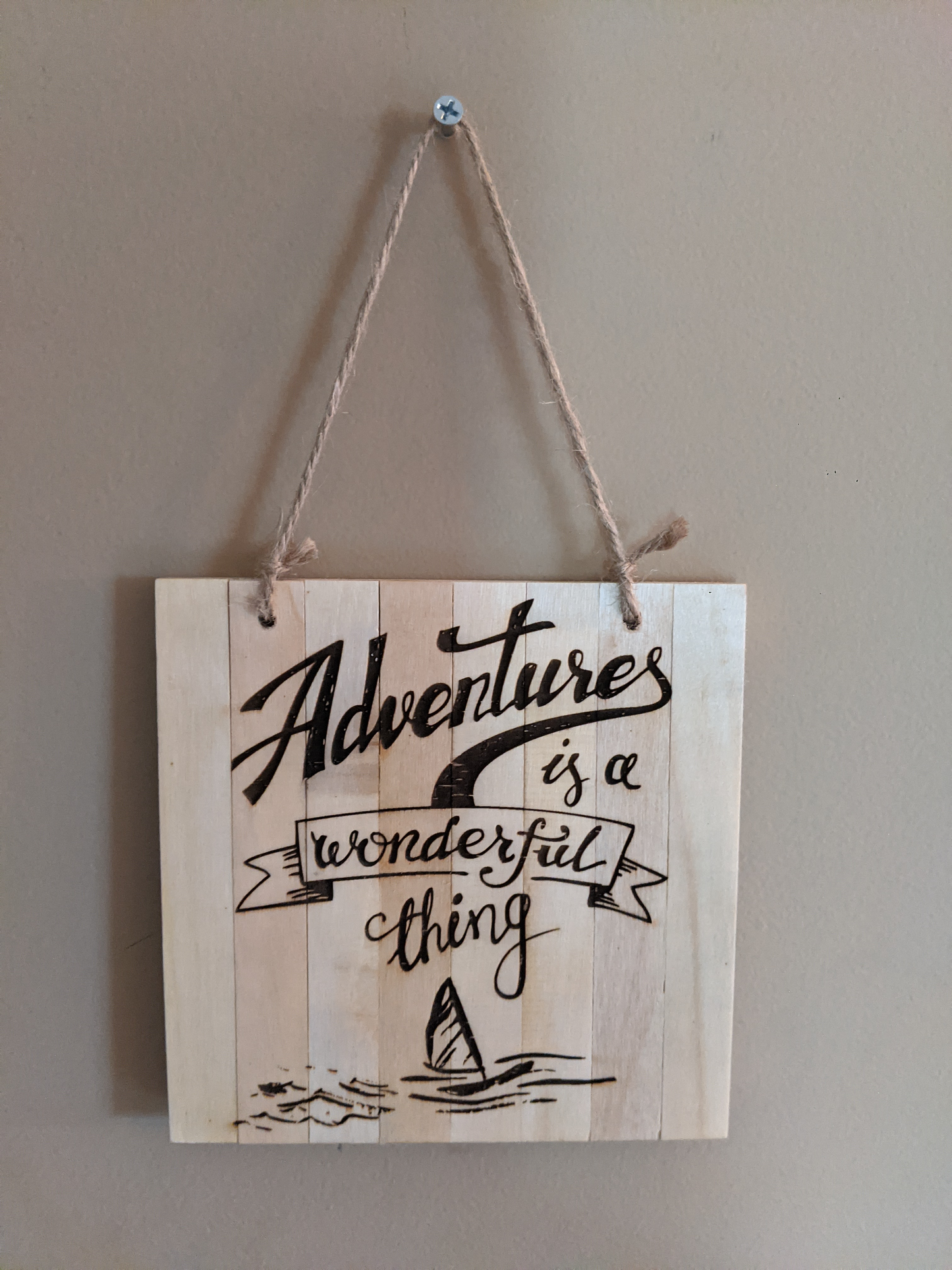 Adventure is a Wonderful Thing - Wood Sign