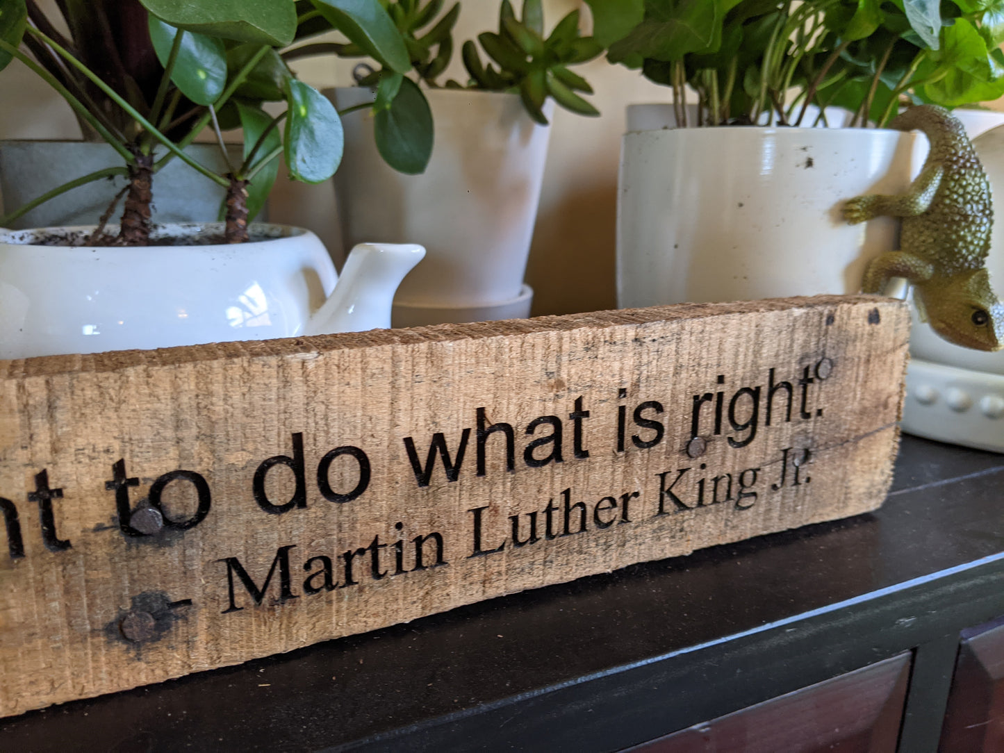 Martin Luther King quote wood sign