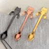 Cat Spoons - Set of Two Rose Gold Tea/Coffee Spoons