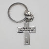 Inspirational Silver Cross Keychain