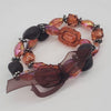 Faux Crystal Brown Beaded Bracelet