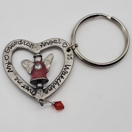 Metal Revolving Heart Keychain