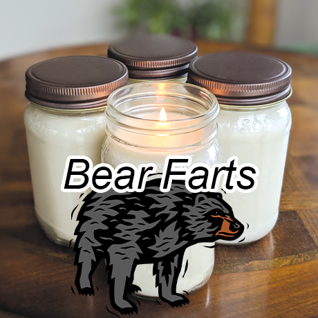 Jar - Bear Farts 14oz. Mason Jar Colored Candle