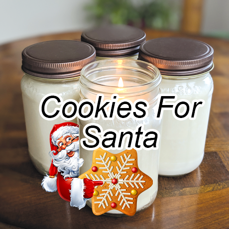 Jar - Cookies for Santa 14oz. Mason Jar Colored Candle