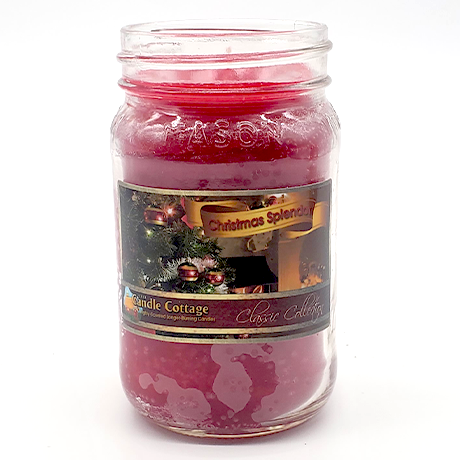 Jar - Christmas Splendor 14oz. Mason Jar Colored Candle