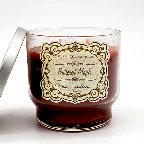 Jar - Buttered Maple 16oz Vintage Candle with Lid