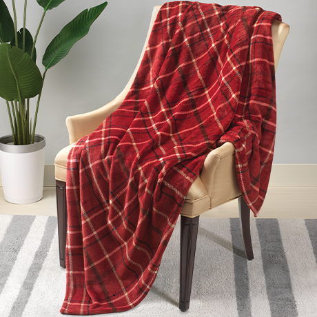 Plaid Fleece Throw