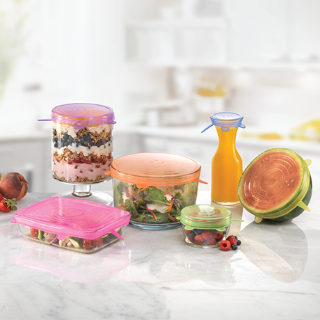 Set of 6 Silicone Food and Bowl Covers