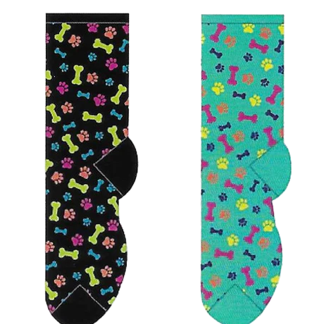 Women's Socks- Bones & Paws 2 Pair