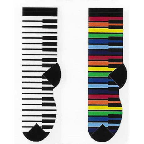 Women's Socks- Piano Keys 2 Pair