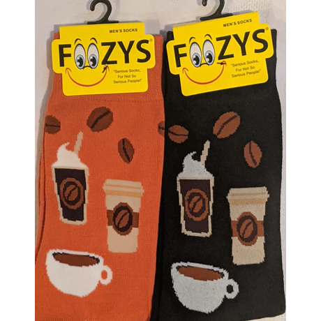 Men's Socks- Coffee 2 Pair