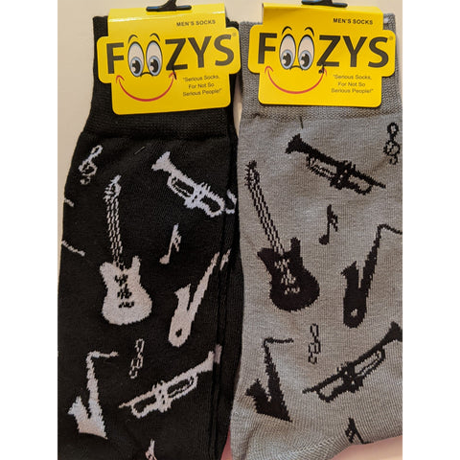 Men's Socks- Musical Instruments 2 Pair