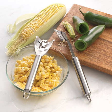 Corn Zipper & Pepper Corer Combo
