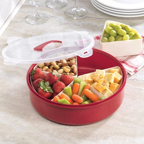 5 Section Serving Tray with Lid