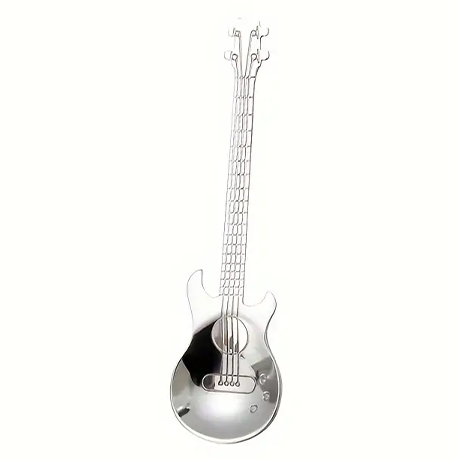 Guitar Spoons - Set of Two Silver Tea/Coffee Spoons
