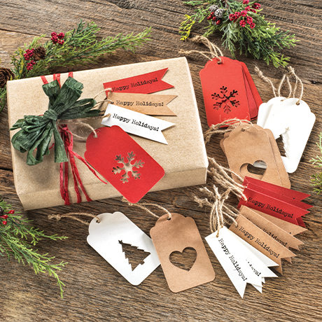 Wrapping Holiday Gift Tag Collection