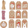 Wrapping Kraft Holiday Gift Tags - Set of 24