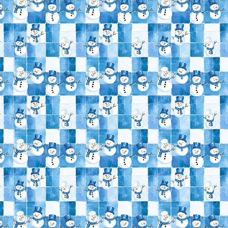 Snowflakes & Snowman Reversible Flat Wrap
