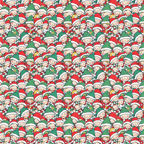 Elves & Stripes Reversible Flat Wrap