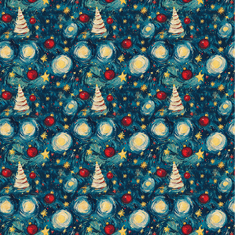 Starry Holiday Night Reversible Flat Wrap