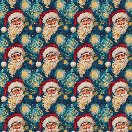 Starry Holiday Night Reversible Flat Wrap