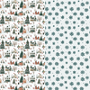 Village & Snowflakes Reversible Flat Wrap