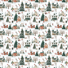 Village & Snowflakes Reversible Flat Wrap