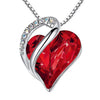 Infinity Heart Birthstone Necklace