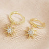 Star Dangle Earrings -Gold