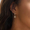 Star Dangle Earrings -Gold