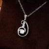 Musical Note Pendant Necklace - Silver
