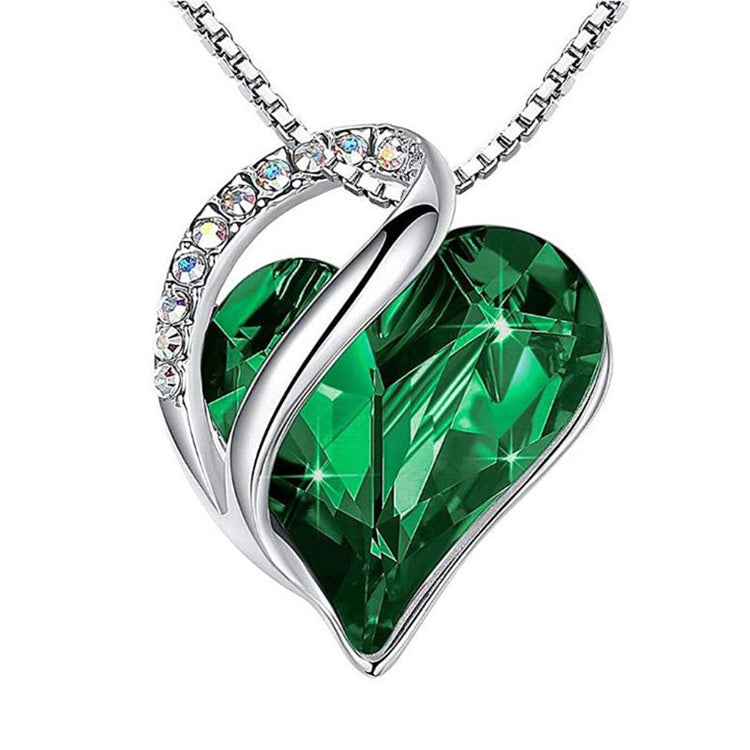 Infinity Heart Birthstone Necklace