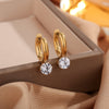 Gold Hoop Crystal Earring