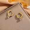 Gold Hoop Crystal Earring